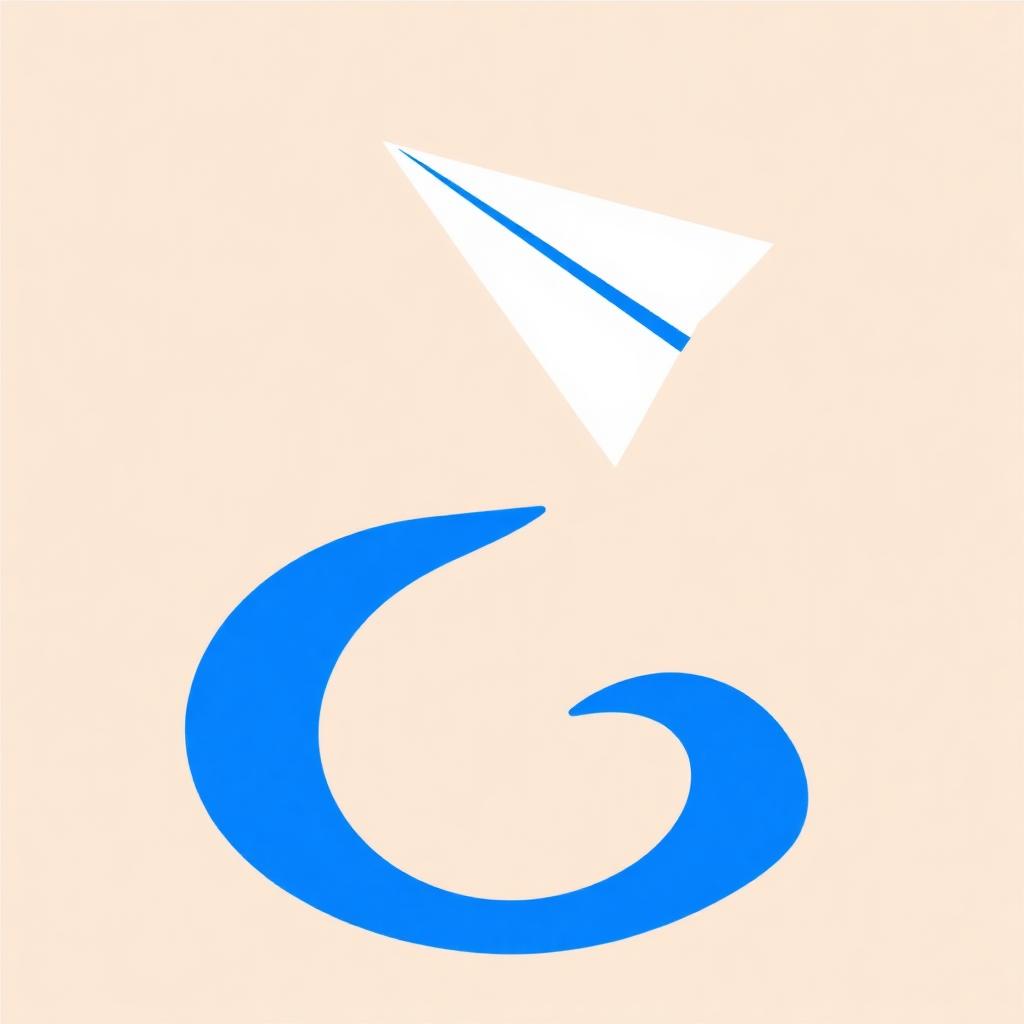 Generated raster paper-airplane logo